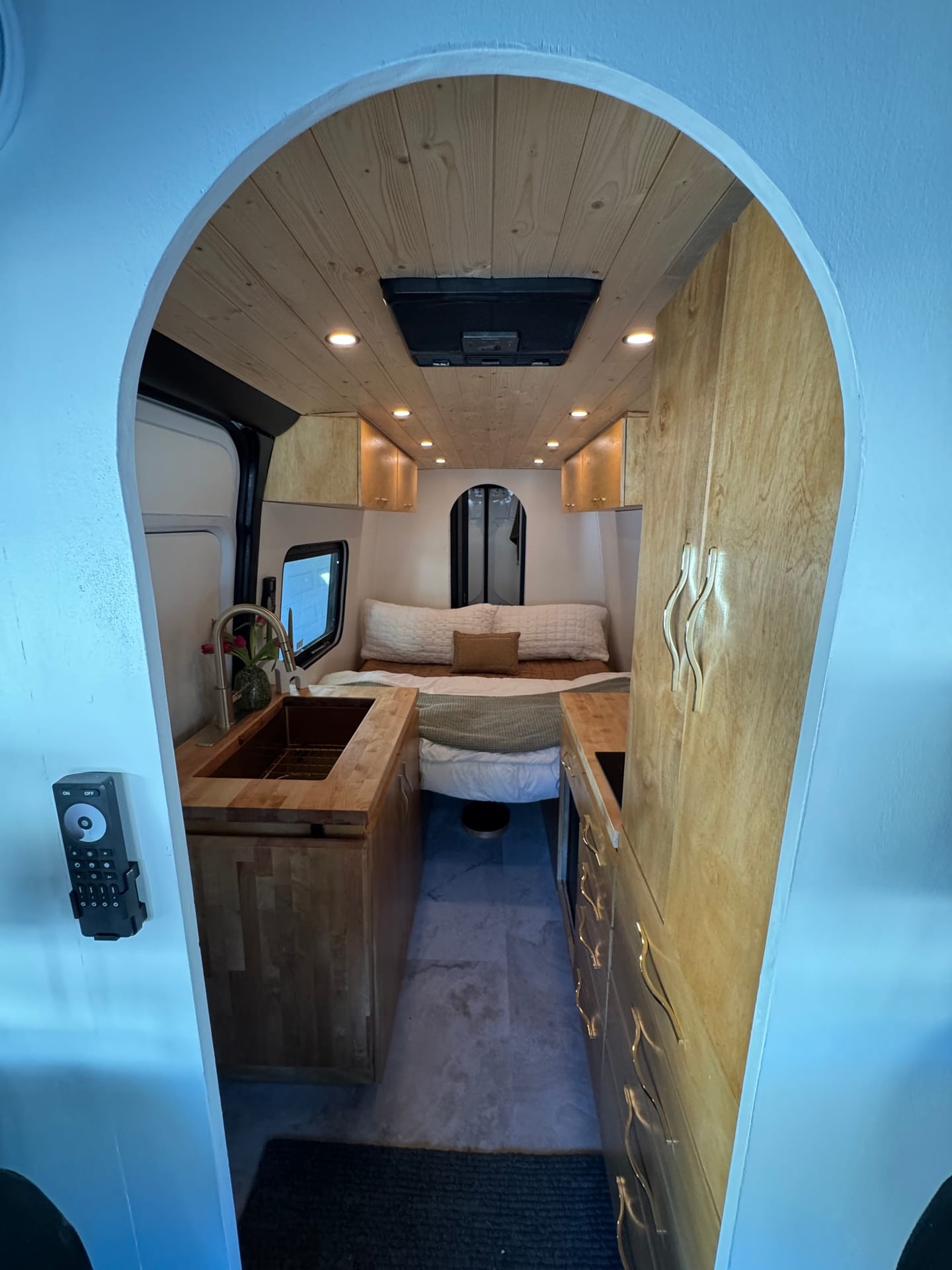 Anchor Sprinter — full interior view from cab to rear